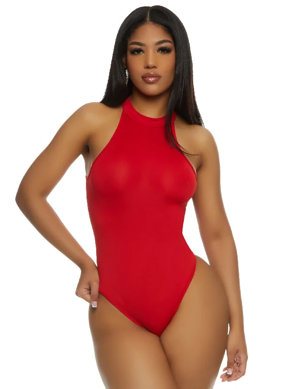 Daisy High Neck Racerback Bodysuit