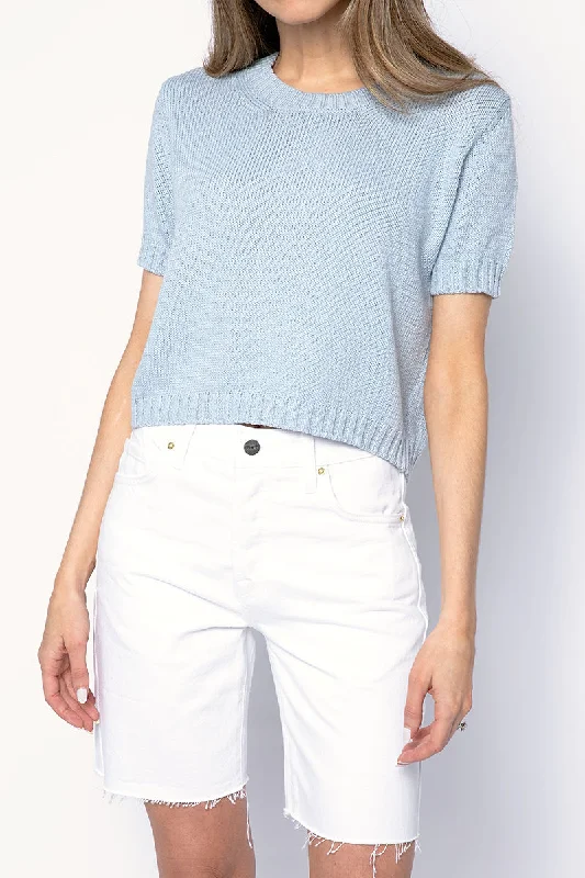 Short Sleeve Sweater in Sky