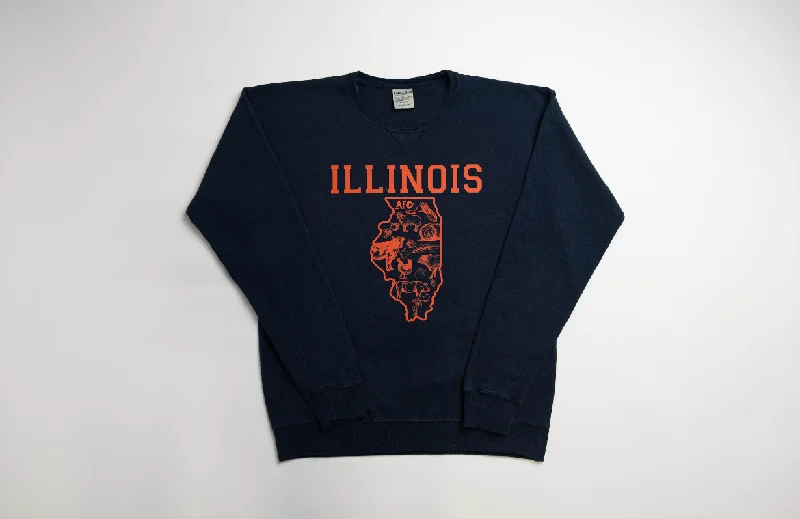 State Agriculture Navy Crewneck (Illinois)