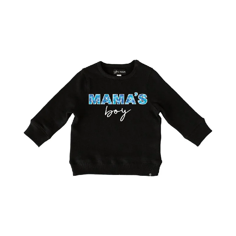 The Mama's Boy Sweatshirt - Black + Blue Camo