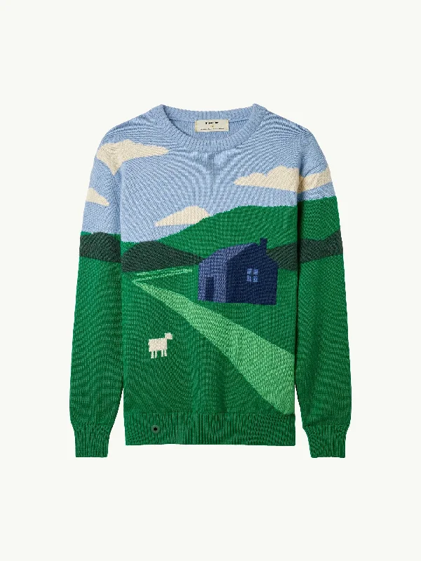 The Sheepscape Crewneck - Bottle Green