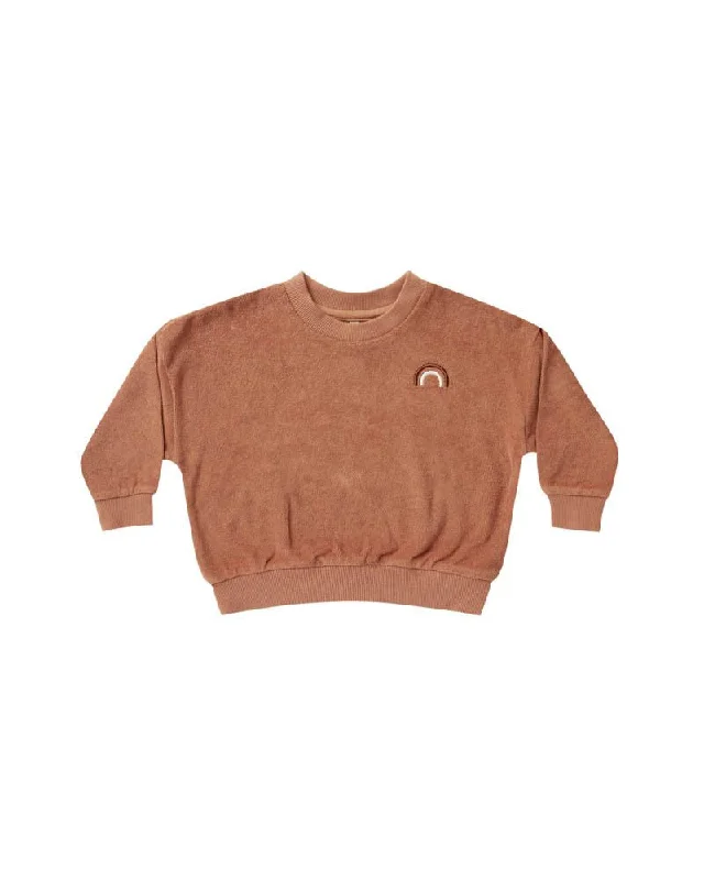 The Terry Crewneck by Rylee & Cru - Terracotta - BABY