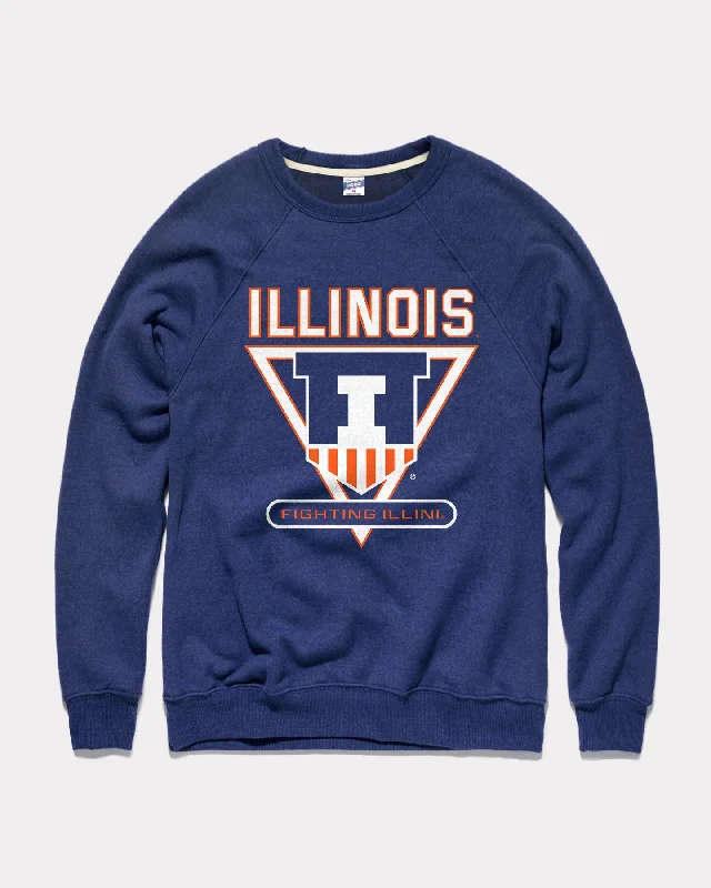 University of Illinois Crest Navy Crewneck