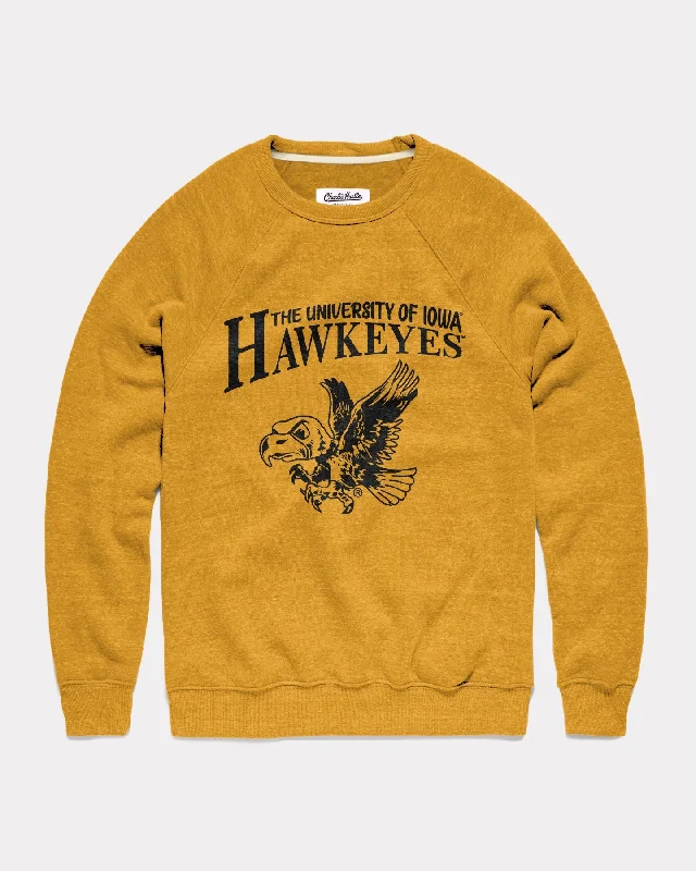 University of Iowa Pennant Gold Crewneck