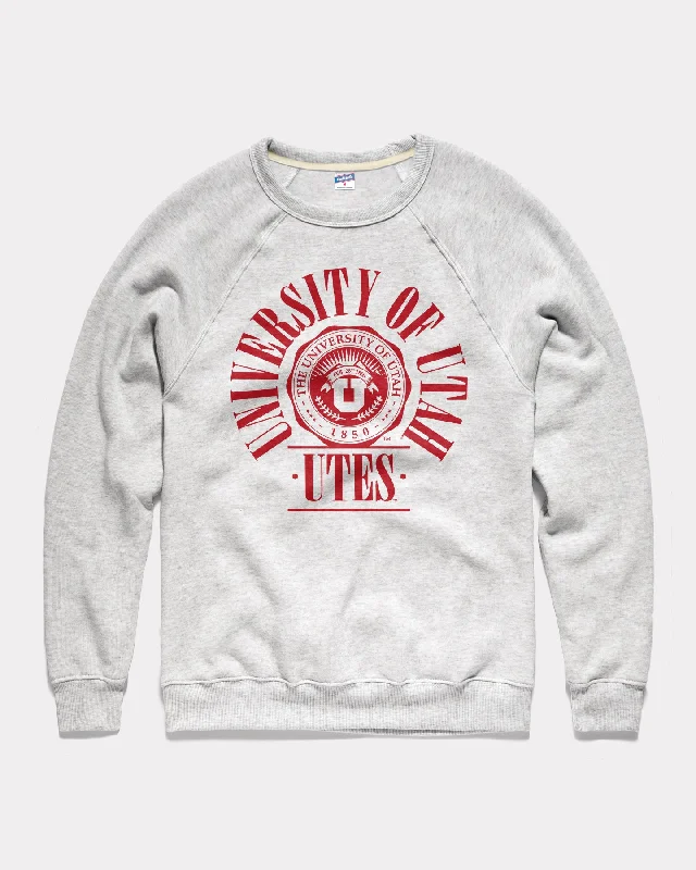 University of Utah Utes Medallion Ash Crewneck