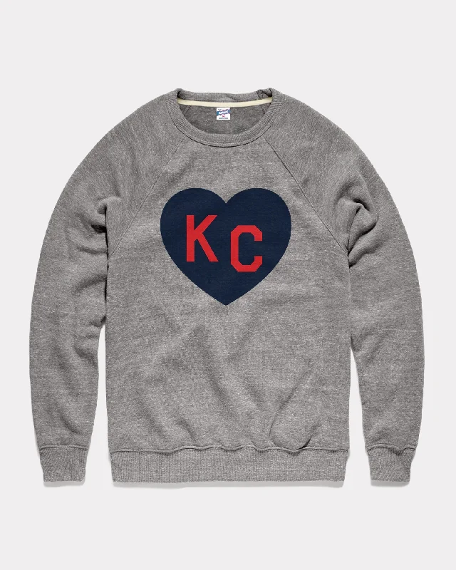 Vintage Grey KC Heart Crewneck