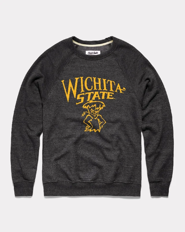 Wichita State Pennant Black Crewneck