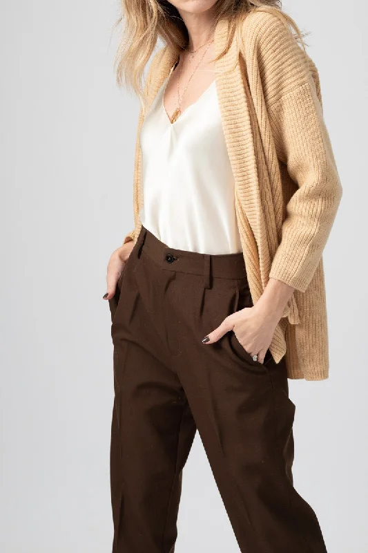 Wool Cashmere Oversized Cardigan in Vaniglia