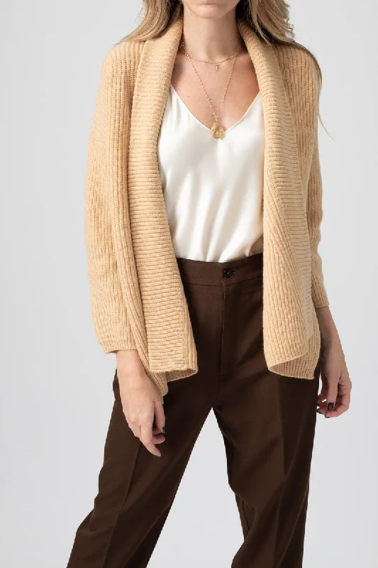 Wool Cashmere Oversized Cardigan in Vaniglia