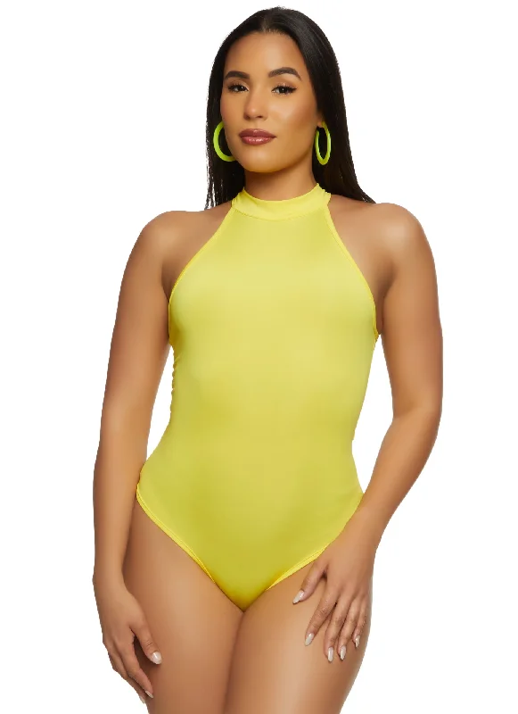 Daisy High Neck Racerback Bodysuit