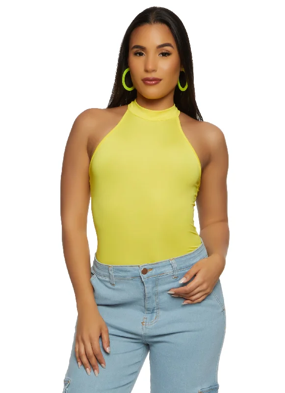 Daisy High Neck Racerback Bodysuit