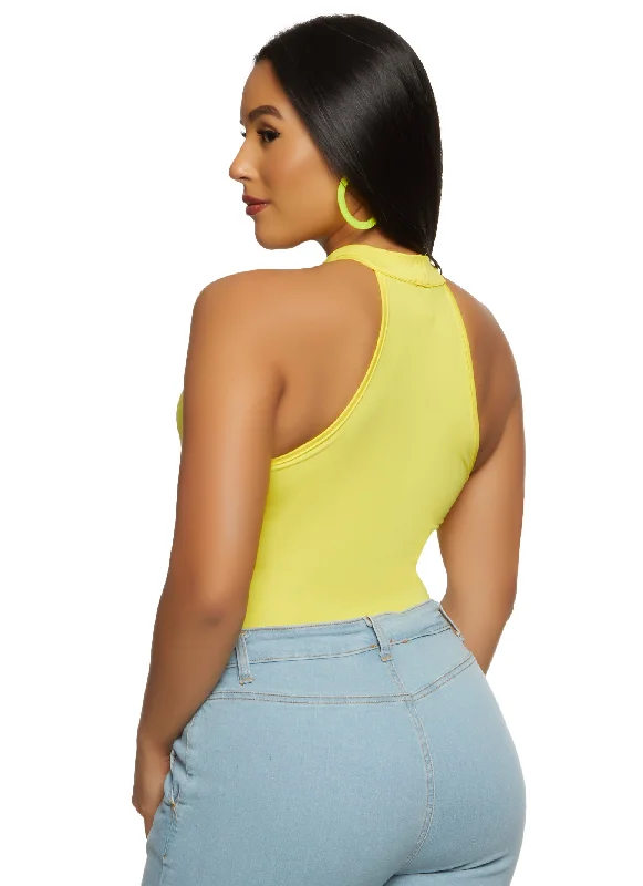 Daisy High Neck Racerback Bodysuit