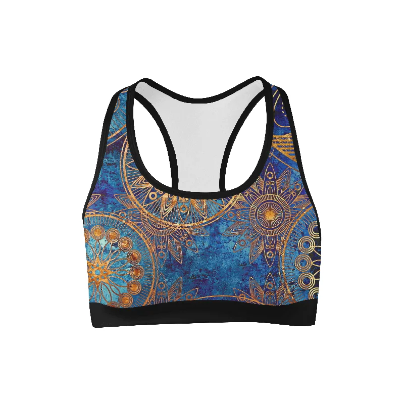 Gold Boho Sports Bra