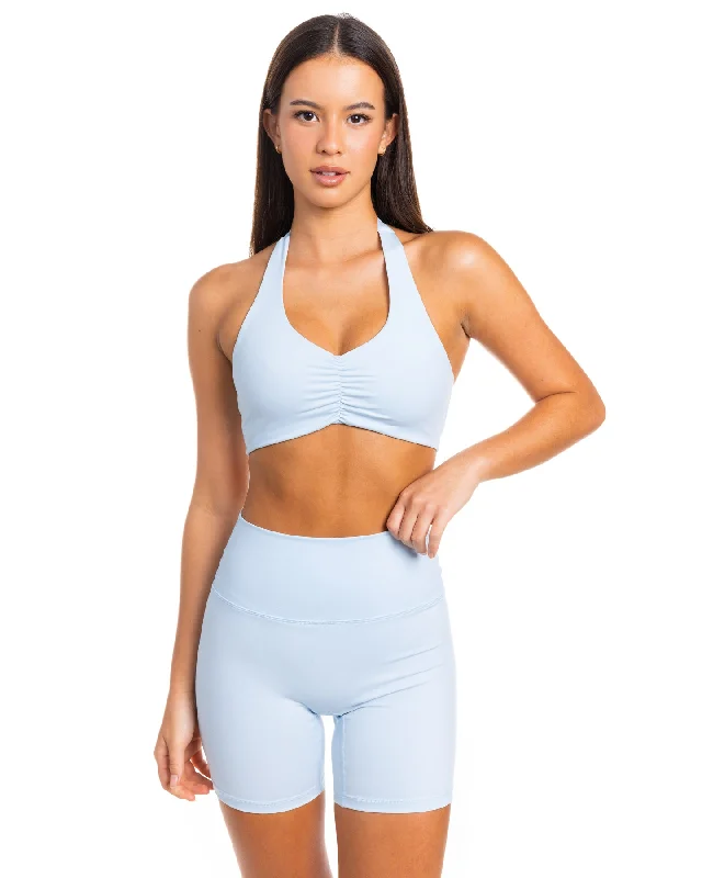 Halter Scrunch Bra - Sky Blue