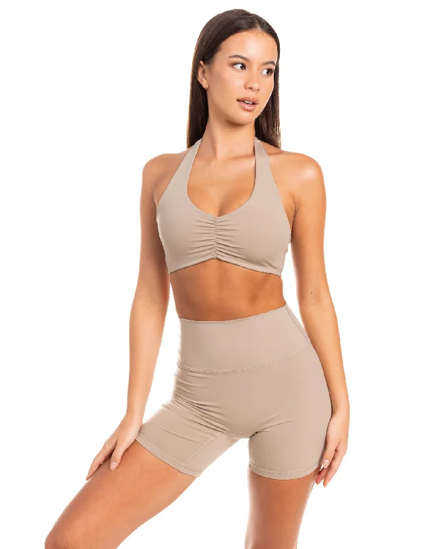 Halter Scrunch Bra - Vintage Khaki