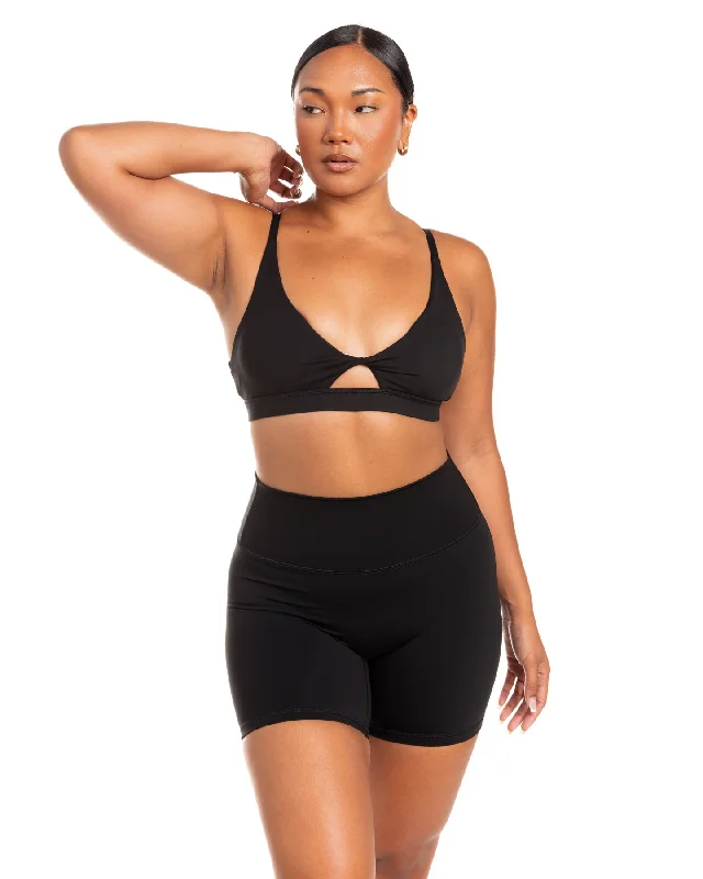 Micro Twist Bra - Black