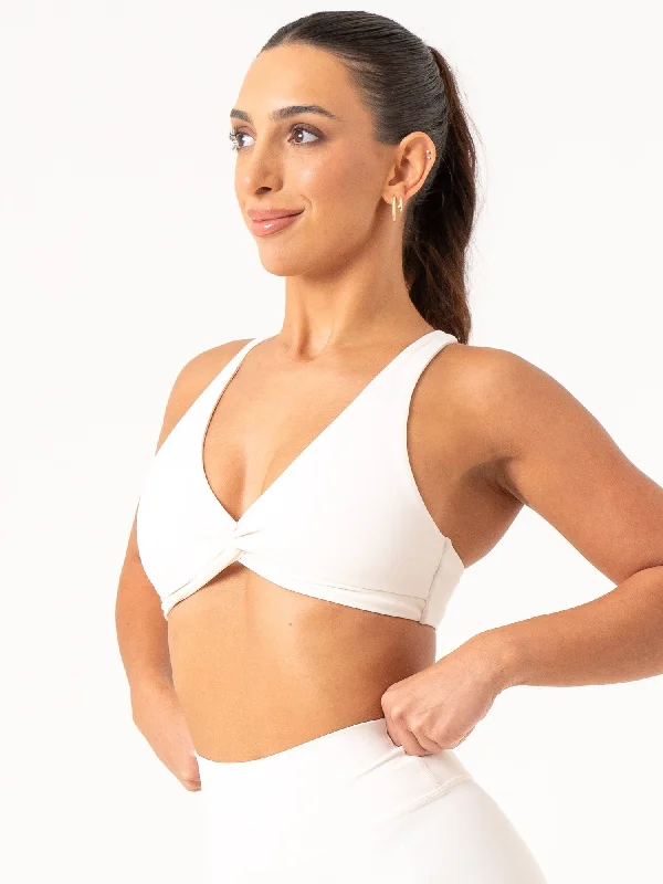 NKD Knot Sports Bra - Off White