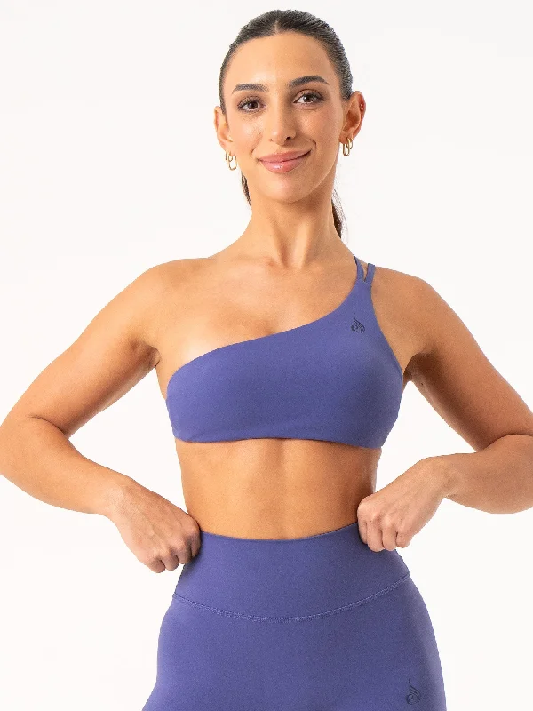 NKD One Shoulder Sports Bra - Indigo