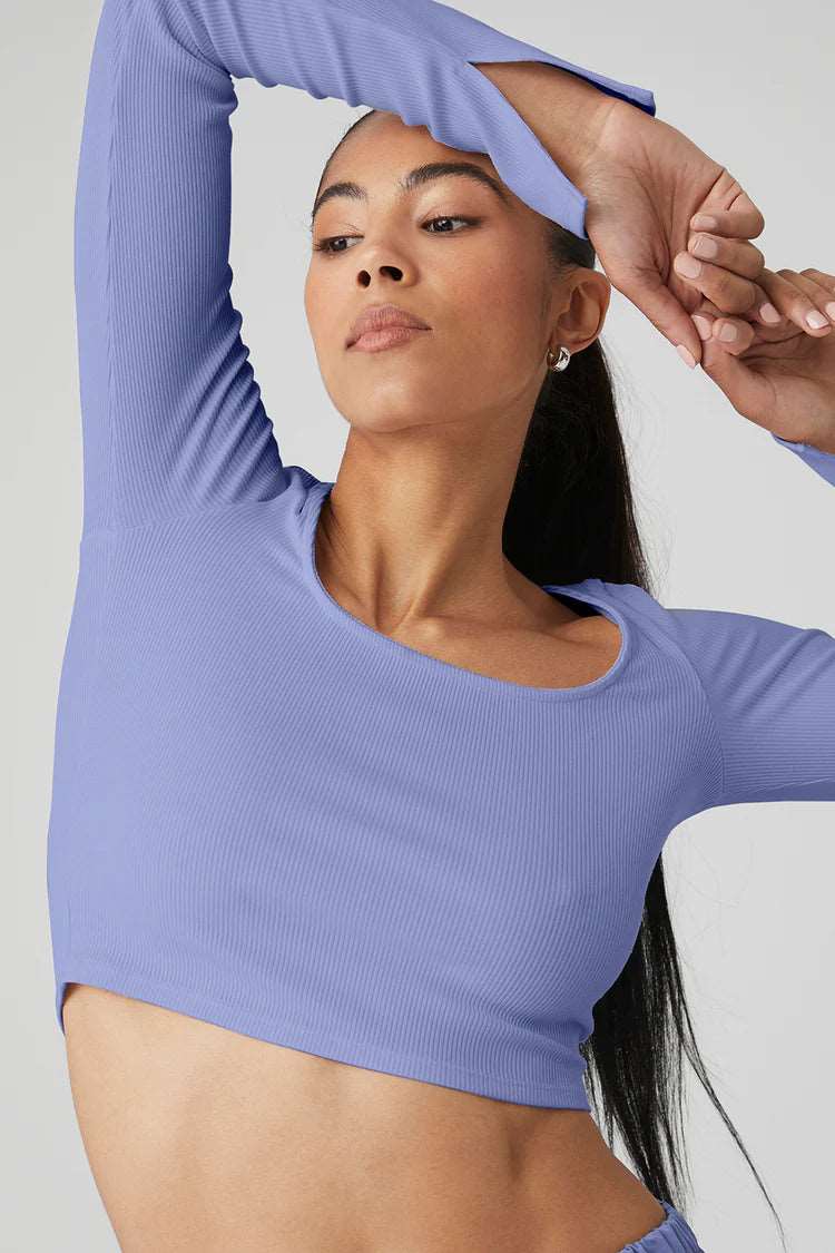 Alo Yoga Alosoft Ribbed Show Stopper Long Sleeve