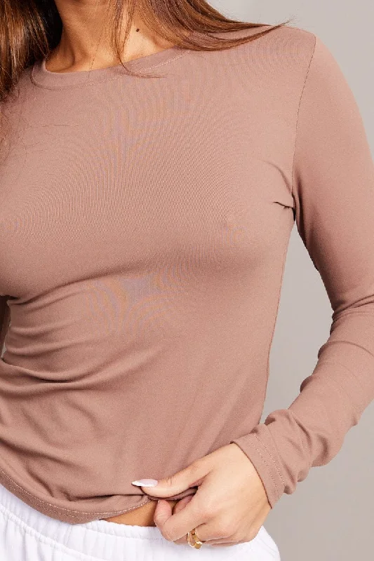 Brown Supersoft Top Long Sleeve