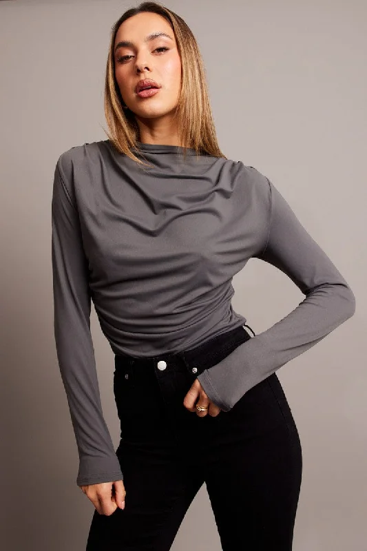 Grey Supersoft Top Long Sleeve