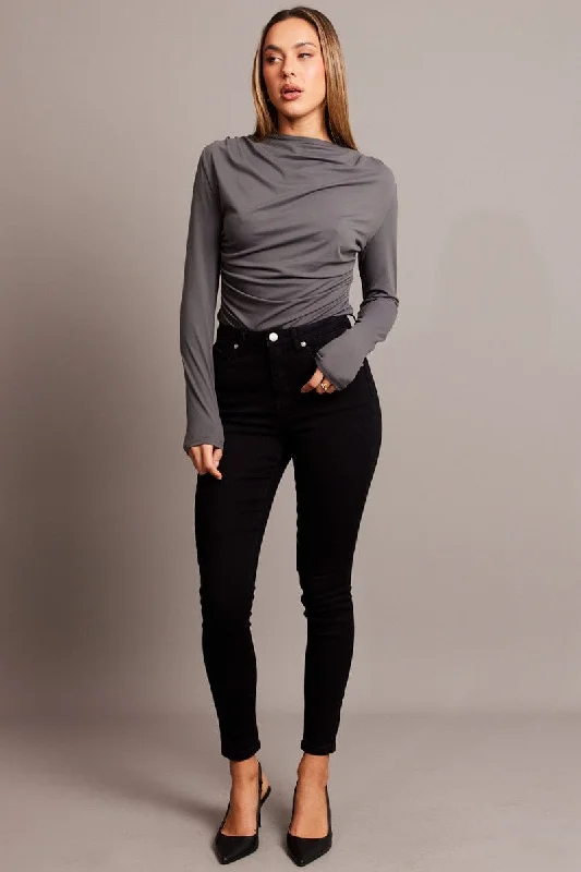 Grey Supersoft Top Long Sleeve