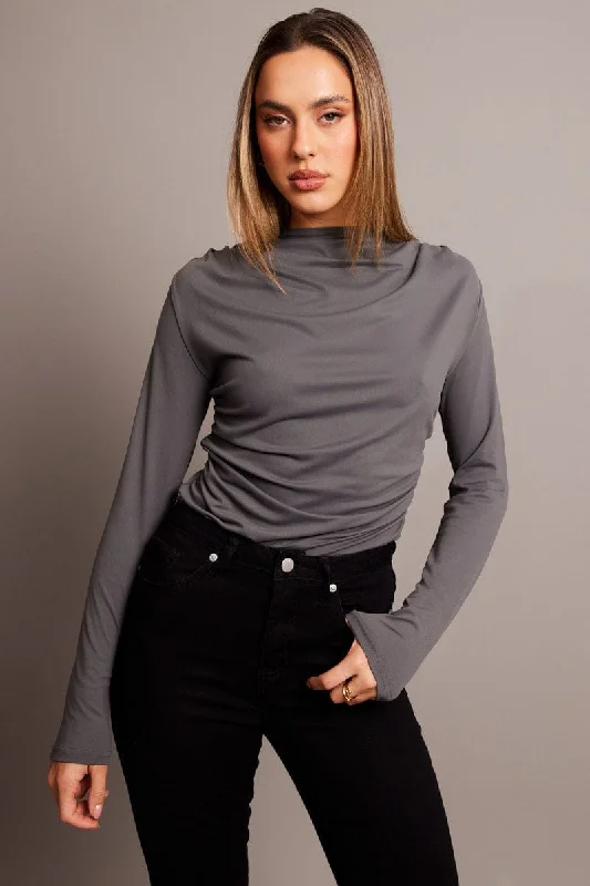 Grey Supersoft Top Long Sleeve