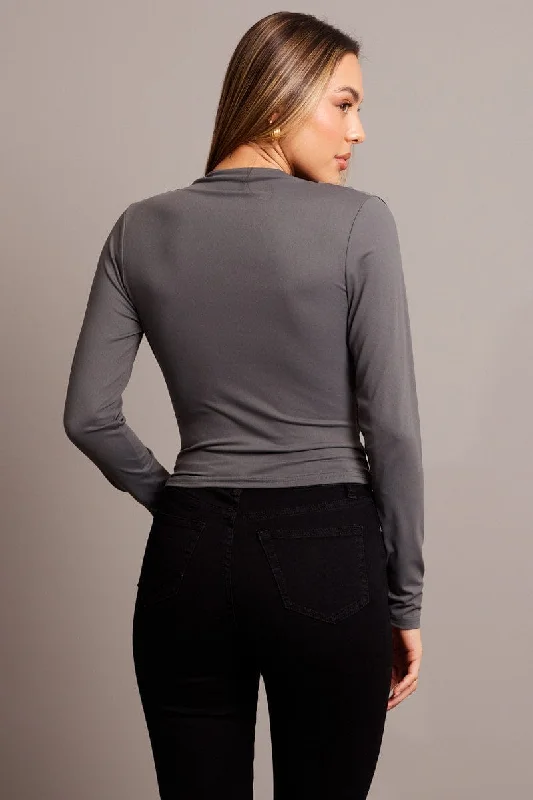 Grey Supersoft Top Long Sleeve